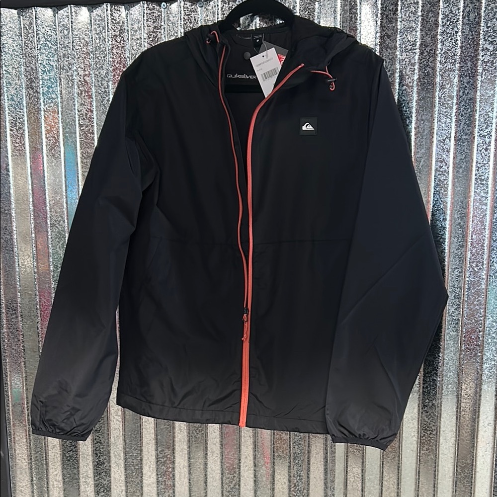 Quiksilver Black Jacket with Red Accents